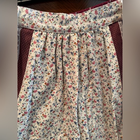 Vintage Calico Dirndl Apron Gunne Sax Floral Midi Skirt 13 Jessica’s Gunnies - Picture 3 of 10